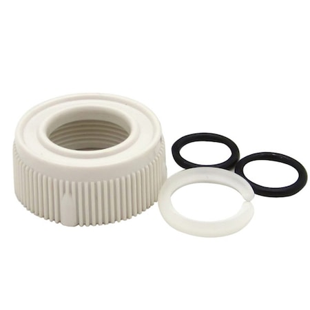 Dura Faucet SPOUT NUT AND RINGS REPLACEMENT KIT - WHITE DF-RK510-WT